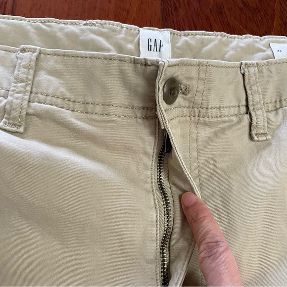 Gap 10" Cargo Shorts Mens 33 Khaki Tan Brown Flap Pockets Outdoors Hiking B6 - Picture 3 of 4